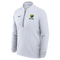 Haut Nike Baylor Bears Performance Victory à fermeture éclair quart de tour pour homme, blanc