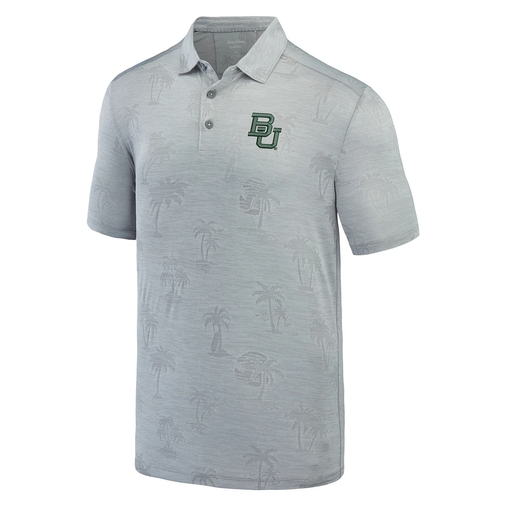 Polo Tommy Bahama gris Baylor Bears Sport Palm Coast Palmera IslandZone pour hommes