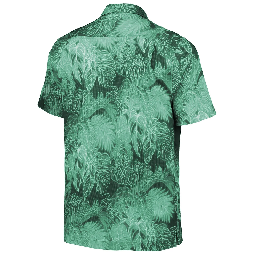 Chemise boutonnée Tommy Bahama Green Baylor Bears Coast luminescent Fronds Camp pour hommes