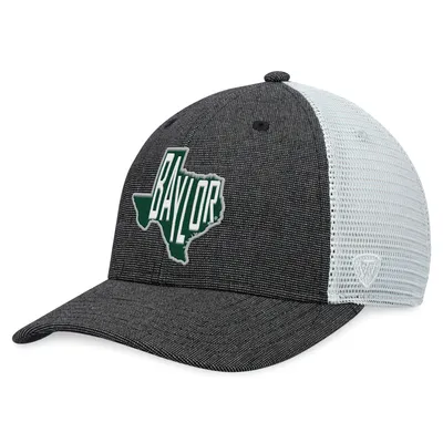 Baylor Bears Top of the World Townhall Trucker Snapback Hat - Charcoal/White