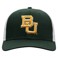 Men's Top of the World  Green/White Baylor Bears Victory Baseline Adjustable Trucker Hat