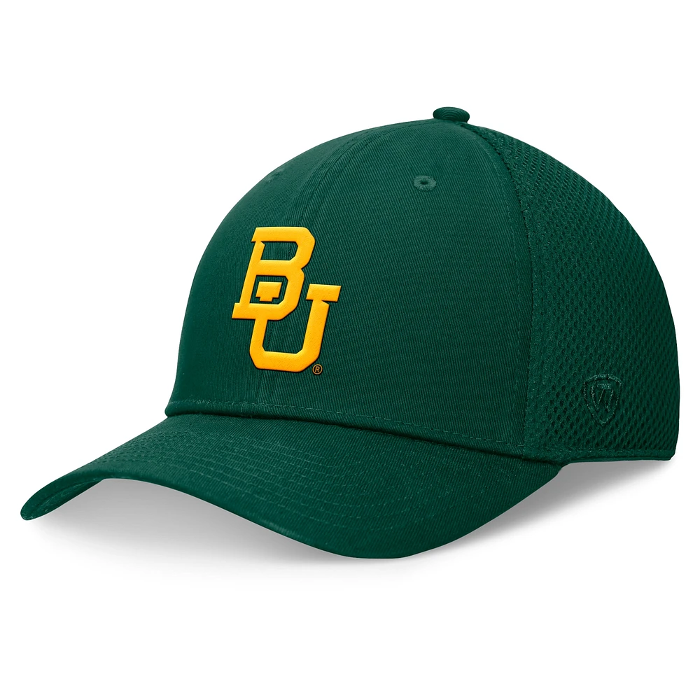 Casquette Spacer Flex verte Baylor Bears Top of the World pour hommes