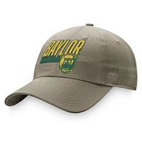 Casquette ajustable Baylor Bears Slice Top of the World kaki pour homme