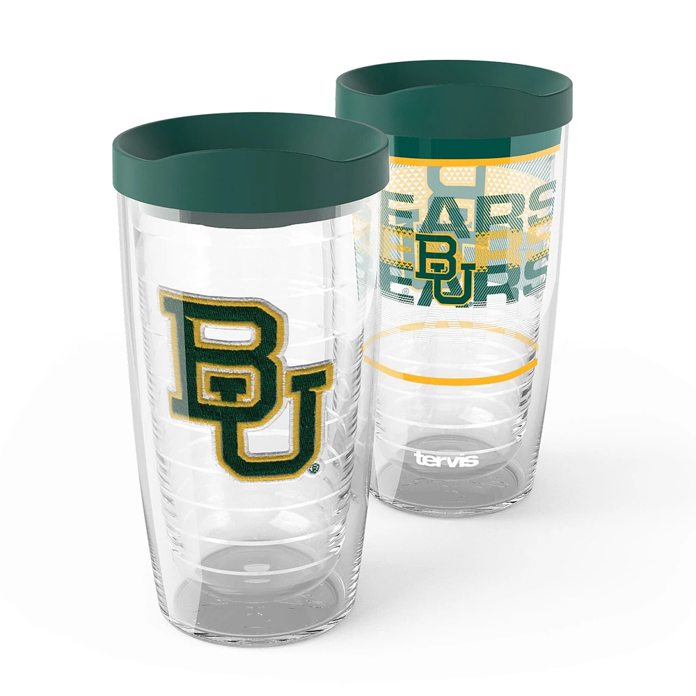 Tervis Baylor Bears, paquet de 2, 16 oz. Ensemble de gobelets concurrents et emblèmes