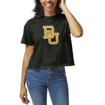 Baylor Bears League Collegiate Wear Women's Clothesline Crop T-Shirt - Green
