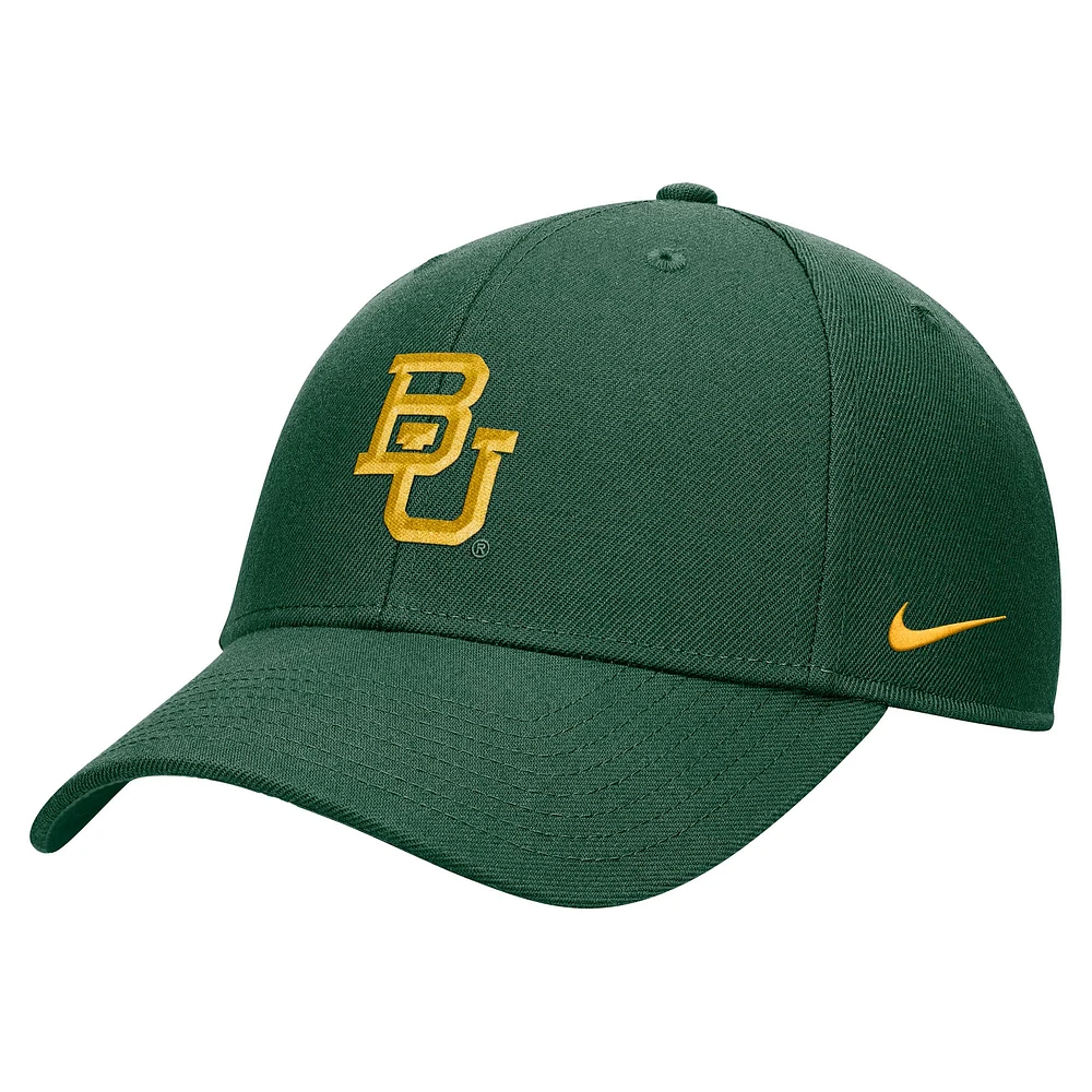 Youth Nike Green Baylor Bears 2024 Sideline Club Adjustable Hat