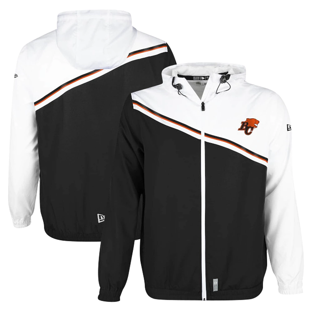 Veste noire à fermeture éclair intégrale Ripstop tissée Pinnacle New Era pour hommes BC Lions