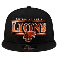 Men's New Era Black BC Lions Sideline 9FIFTY Snapback Hat