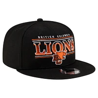 Men's New Era Black BC Lions Sideline 9FIFTY Snapback Hat