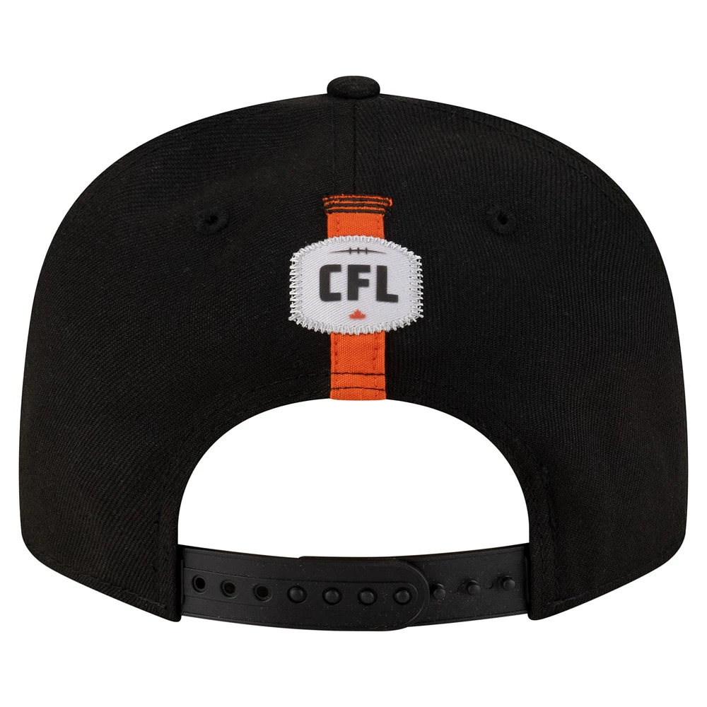 Men's New Era Black BC Lions Sideline 9FIFTY Snapback Hat