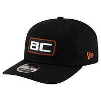 Casquette extensible noire à boutons-pression New Era BC Lions Sideline 9SEVENTY pour homme