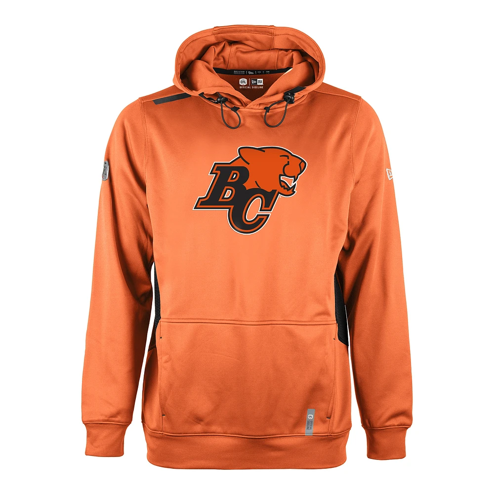 Sweat à capuche 5th & Ocean by New Era Orange BC Lions Sideline Clutch Performance pour homme