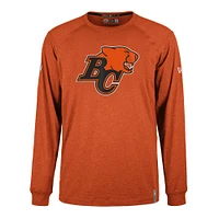 T-shirt à manches longues pour homme 5th & Ocean by New Era Orange BC Lions Sideline Thrive Performance