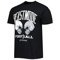 T-shirt de football noir Beast Mode pour hommes