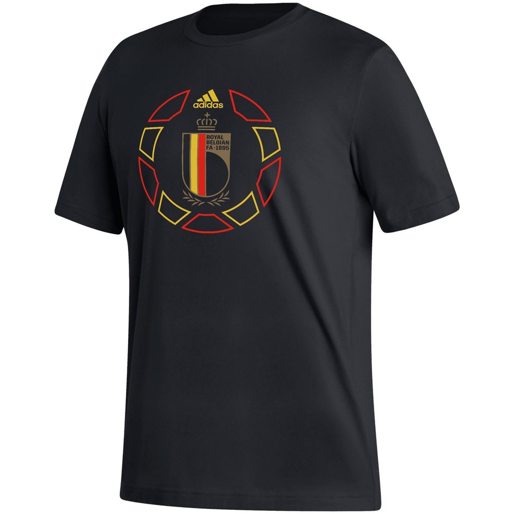 Men's adidas Black Belgium National Team Ball Crest T-Shirt