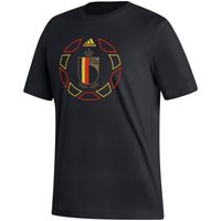 Men's adidas Black Belgium National Team Ball Crest T-Shirt