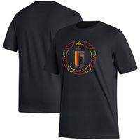 Men's adidas Black Belgium National Team Ball Crest T-Shirt