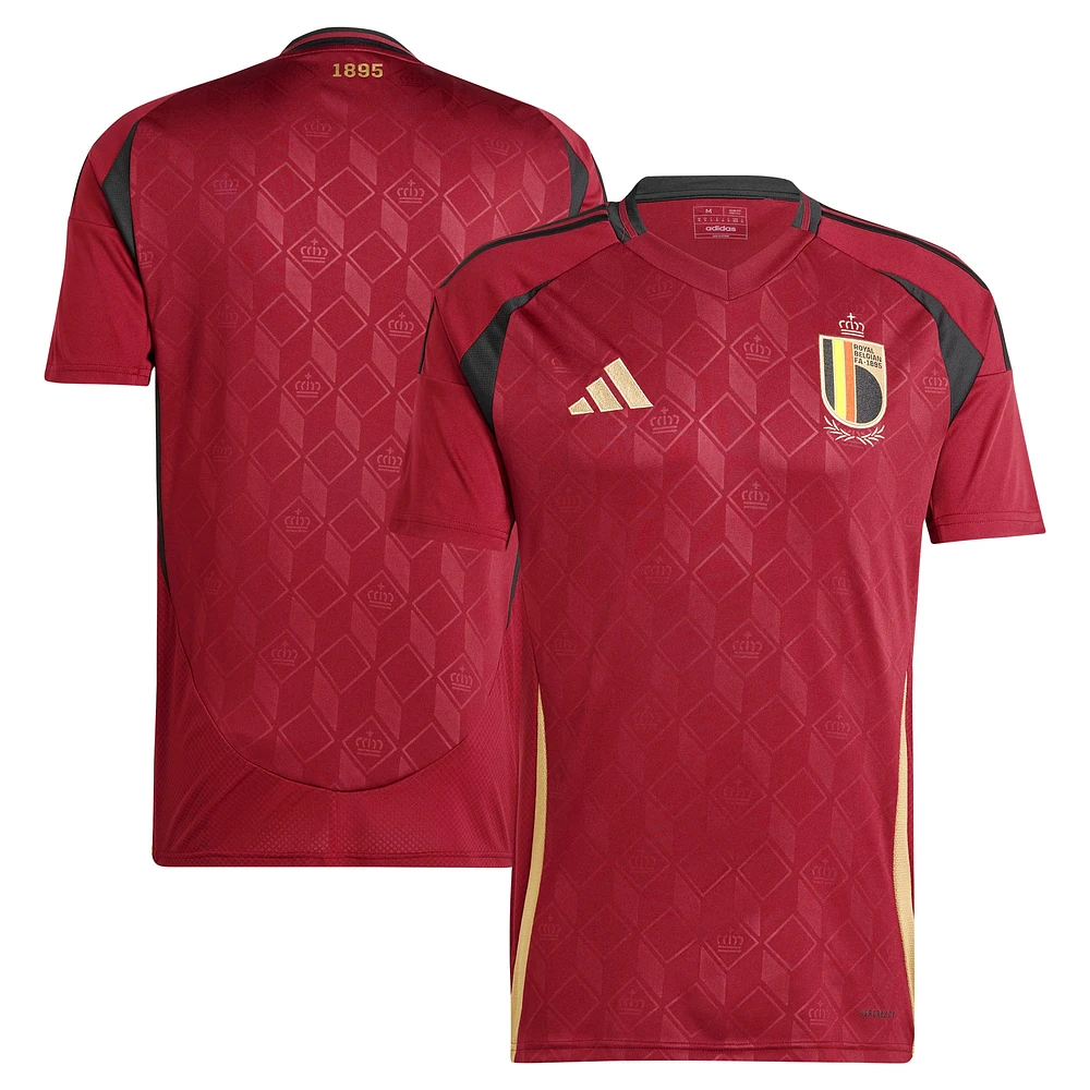 Men's adidas  Burgundy Belgium National Team 2024 Home Replica Jersey