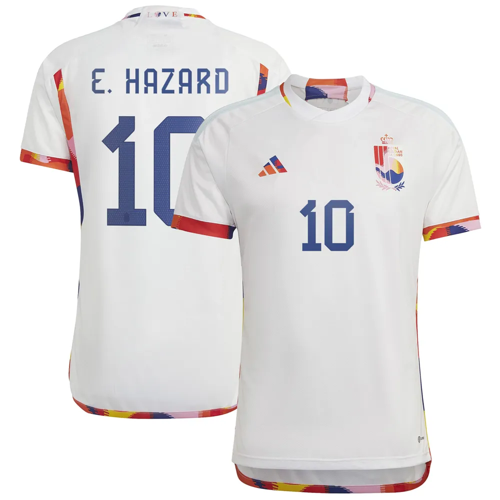 Men's adidas Eden Hazard White Belgium National Team 2022/23 Away Replica Jersey