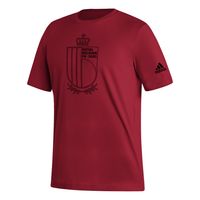 Men's adidas Red Belgium National Team Outlined Crest T-Shirt