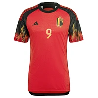 Maillot Homme adidas Romelu Lukaku Rouge Belgique Equipe Nationale 2022/23 Domicile Authentique