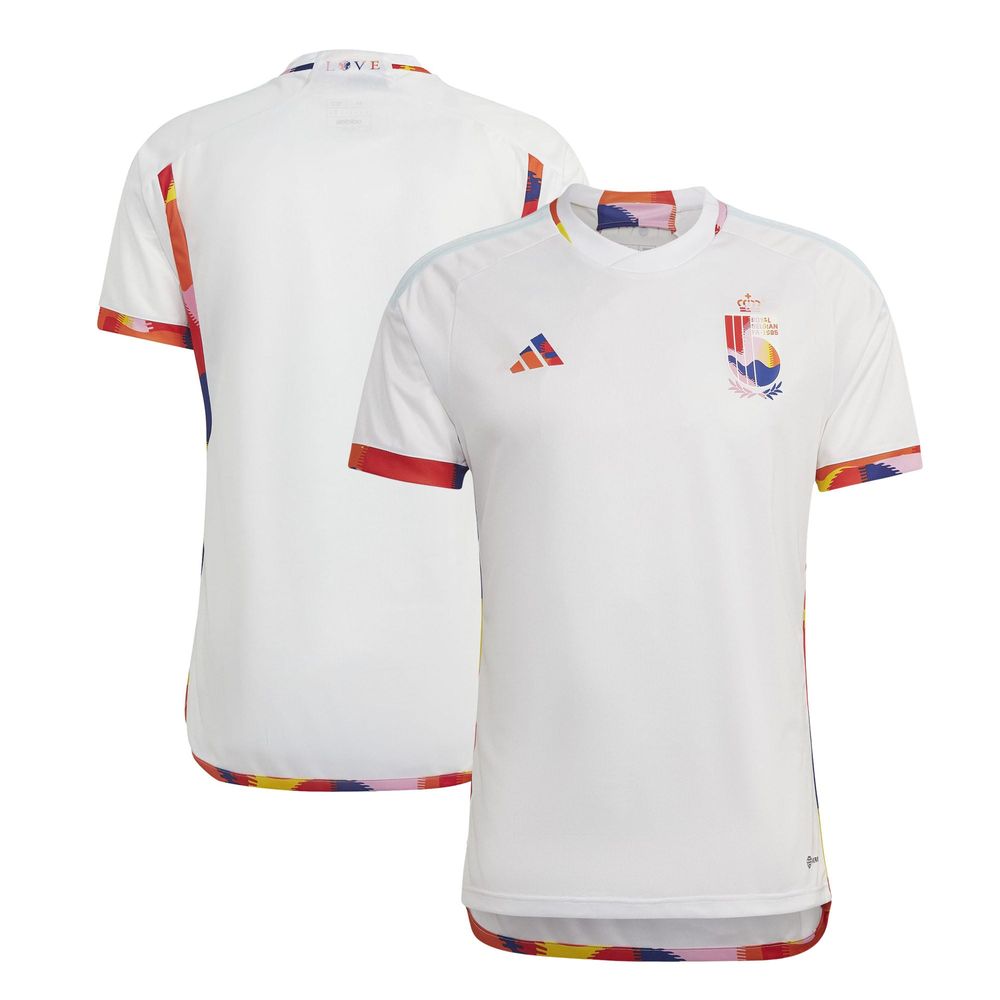 Men's adidas White Belgium National Team 2022/23 Away Replica Jersey