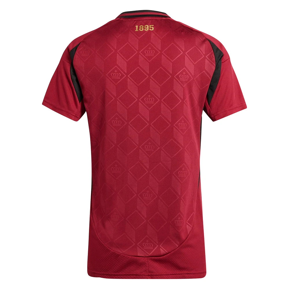 Maillot adidas bordeaux pour femme de l'équipe nationale Belgique 2024 domicile réplique