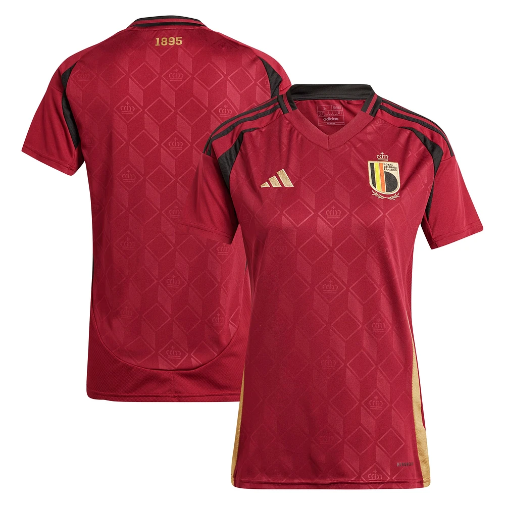 Maillot adidas bordeaux pour femme de l'équipe nationale Belgique 2024 domicile réplique