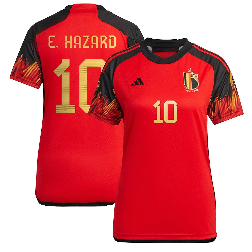 Women's adidas Eden Hazard Red Belgium National Team 2022/23 Home Replica Jersey