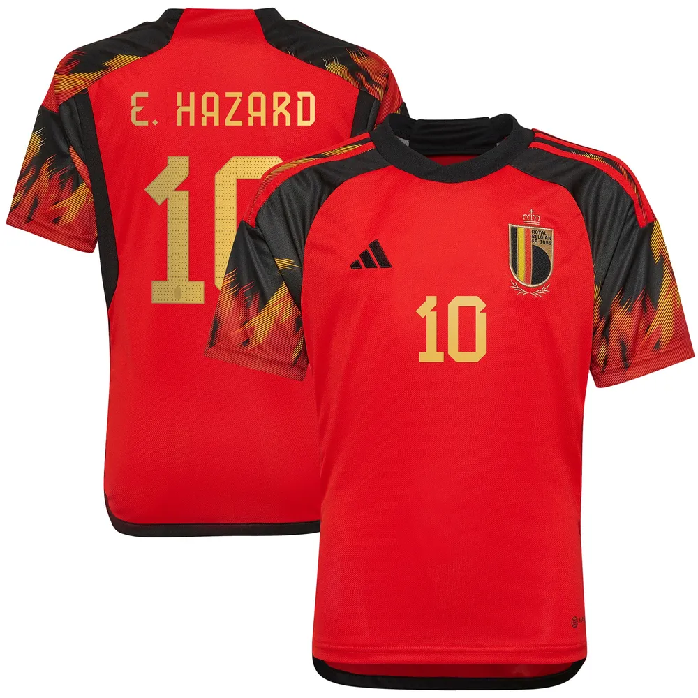 Maillot réplique domicile adidas Eden Hazard rouge Belgique 2022/23 pour enfant