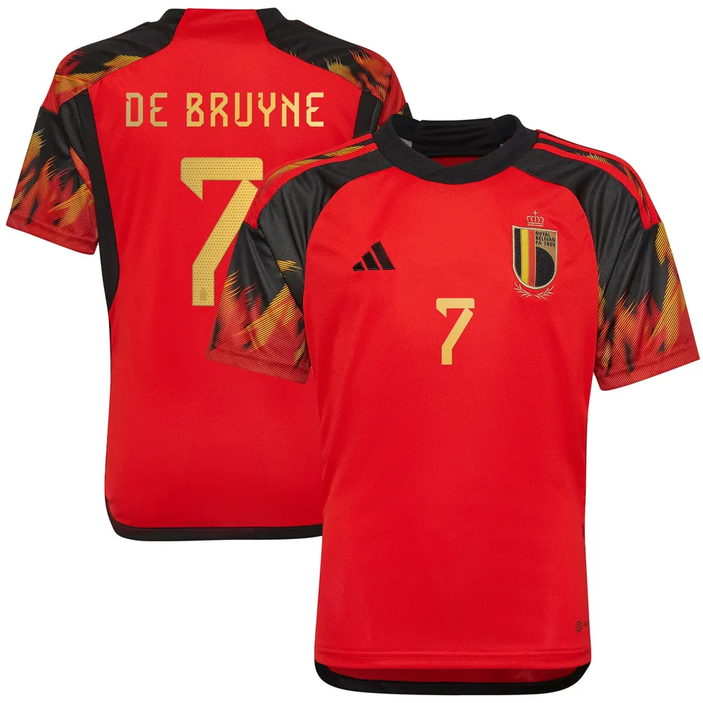 Maillot adidas Kevin De Bruyne Rouge Belgique Equipe Nationale 2022/23 Domicile Replica