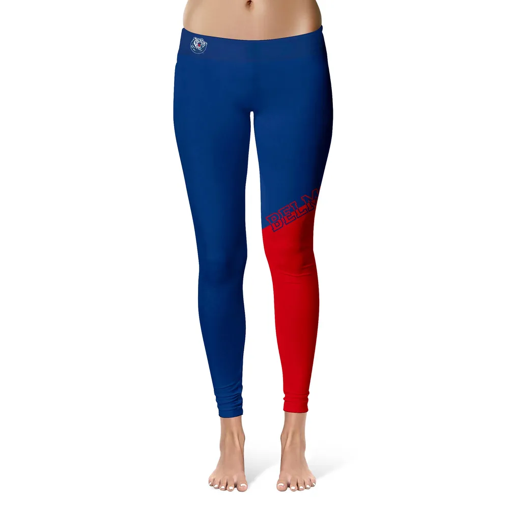 Lids Belmont Bruins Women's Letter Color Block Yoga Leggings - Blue/Red