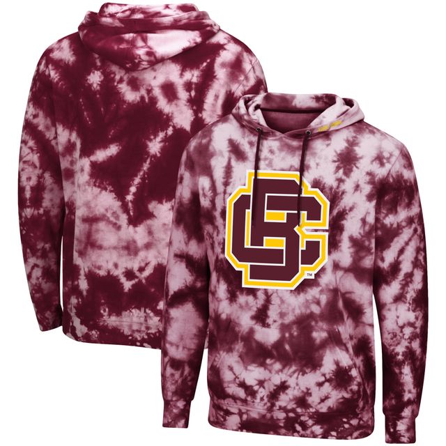 Chandail à capuchon pour hommes Colosseum Maroon Bethune-Cookman Wildcats Tie-Dye