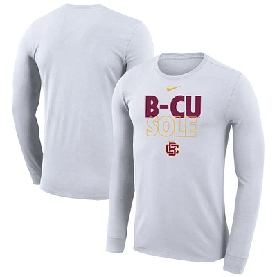 Nike  White Bethune-Cookman Wildcats 2023 On Court Bench Long Sleeve T-Shirt