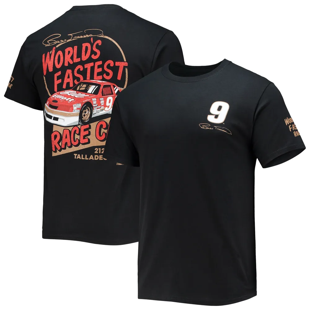 Lids Bill Elliott Checkered Flag Legends 3-Spot T-Shirt - Black