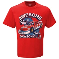 Men's Checkered Flag Sports  Red Bill Elliott Awesome From Dawsonville T-Shirt