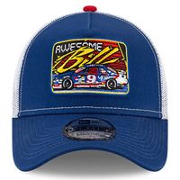 Men's New Era Blue/White Bill Elliott Legends 9FORTY A-Frame Adjustable Trucker Hat