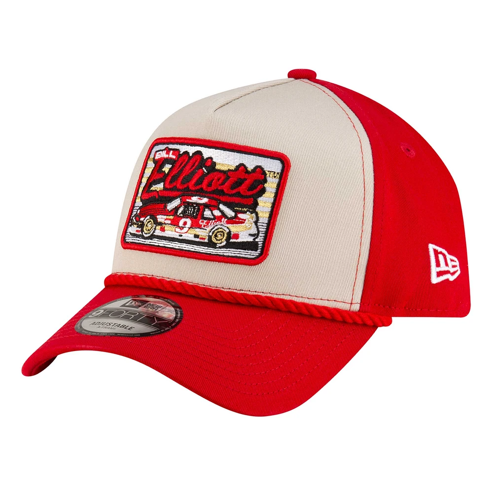 Casquette ajustable Bill Elliott 9FORTY Rope pour homme de New Era rouge