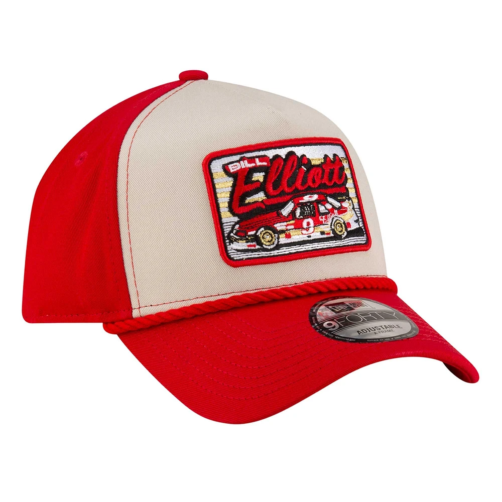 Casquette ajustable Bill Elliott 9FORTY Rope pour homme de New Era rouge