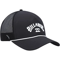 Casquette Snapback réglable Billabong Black Arch Team Trucker pour hommes