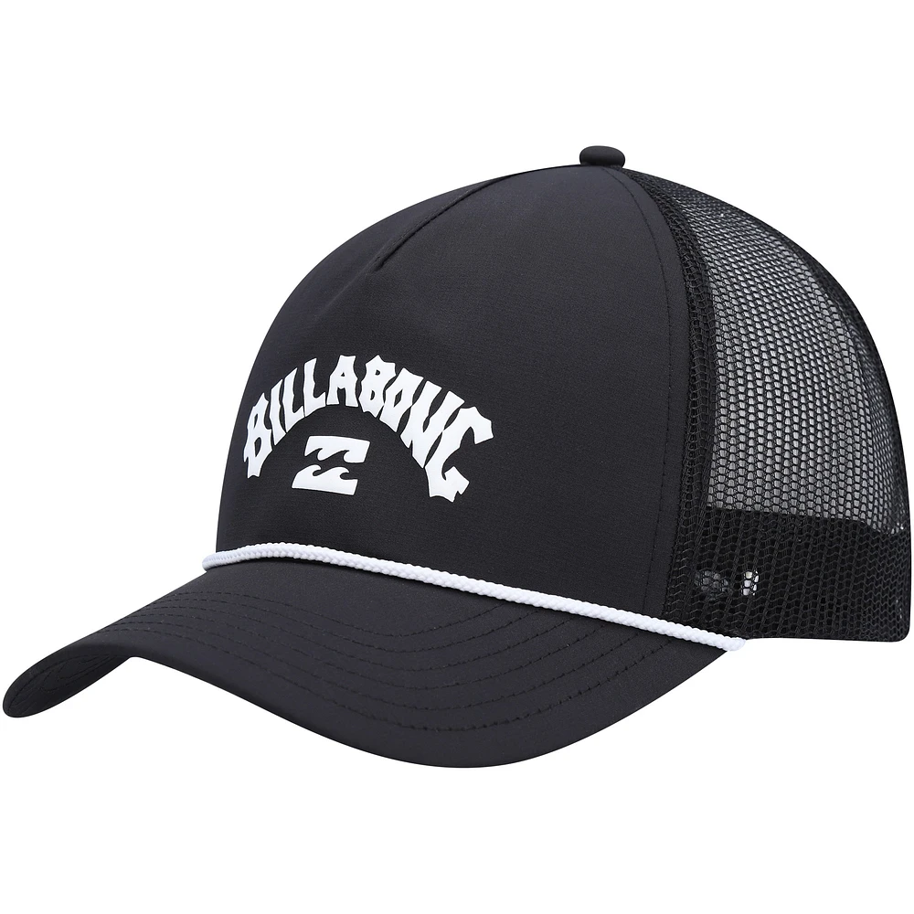 Men's Billabong Black Arch Team Trucker Adjustable Snapback Hat