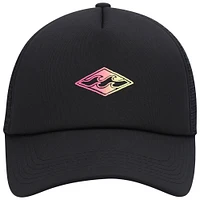 Men's Billabong Black Podium Foam Front Neon Logo Trucker Snapback Hat