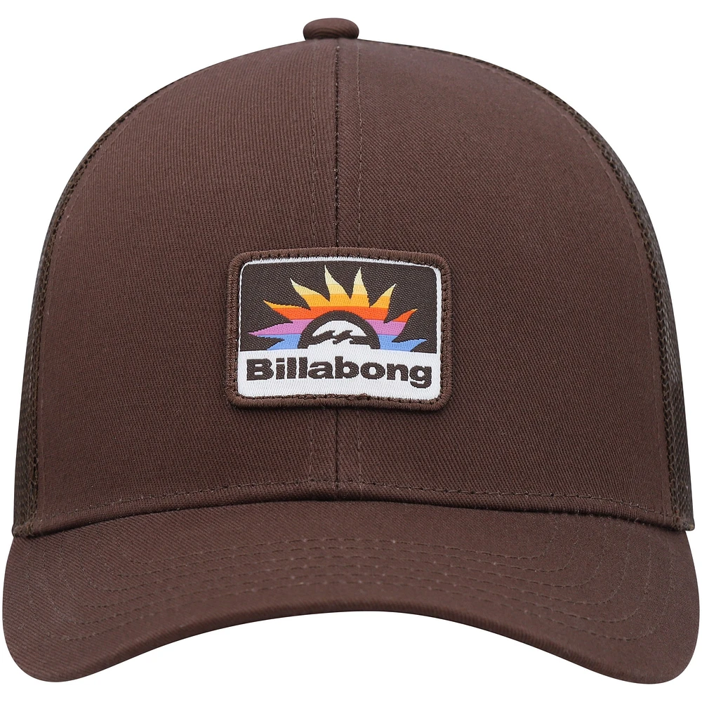 Men's Billabong Brown Walled Trucker Adjustable Snapback Hat