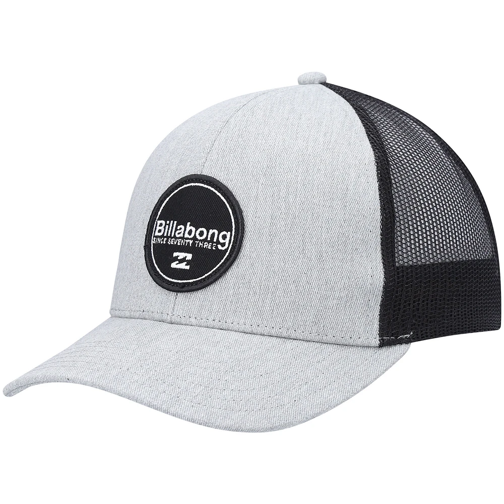 Casquette Billabong grise/noire Walled Trucker Snapback pour homme