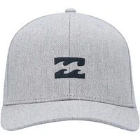 Men's Billabong Gray Logo All Day Snapback Hat