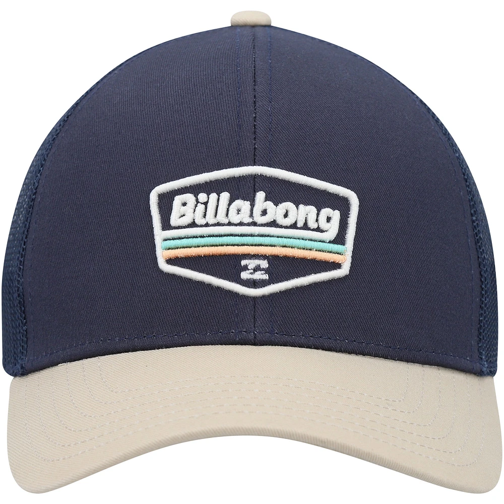 Casquette Snapback réglable Billabong Navy Walled Trucker pour hommes