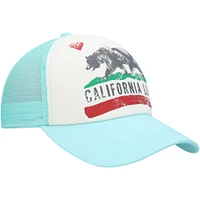 Women's Billabong  White/Aqua Pitstop Trucker Snapback Hat