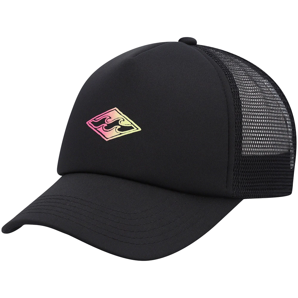 Casquette Billabong noire à logo fluo Podium Trucker Snapback pour jeune