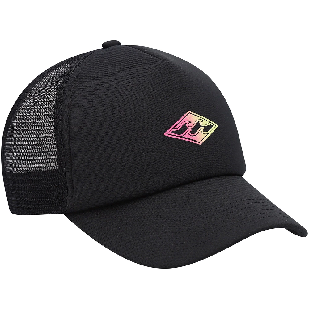 Casquette Billabong noire à logo fluo Podium Trucker Snapback pour jeune