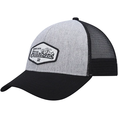 Casquette Snapback de camionneur à parois gris chiné/noir Billabong pour jeunes